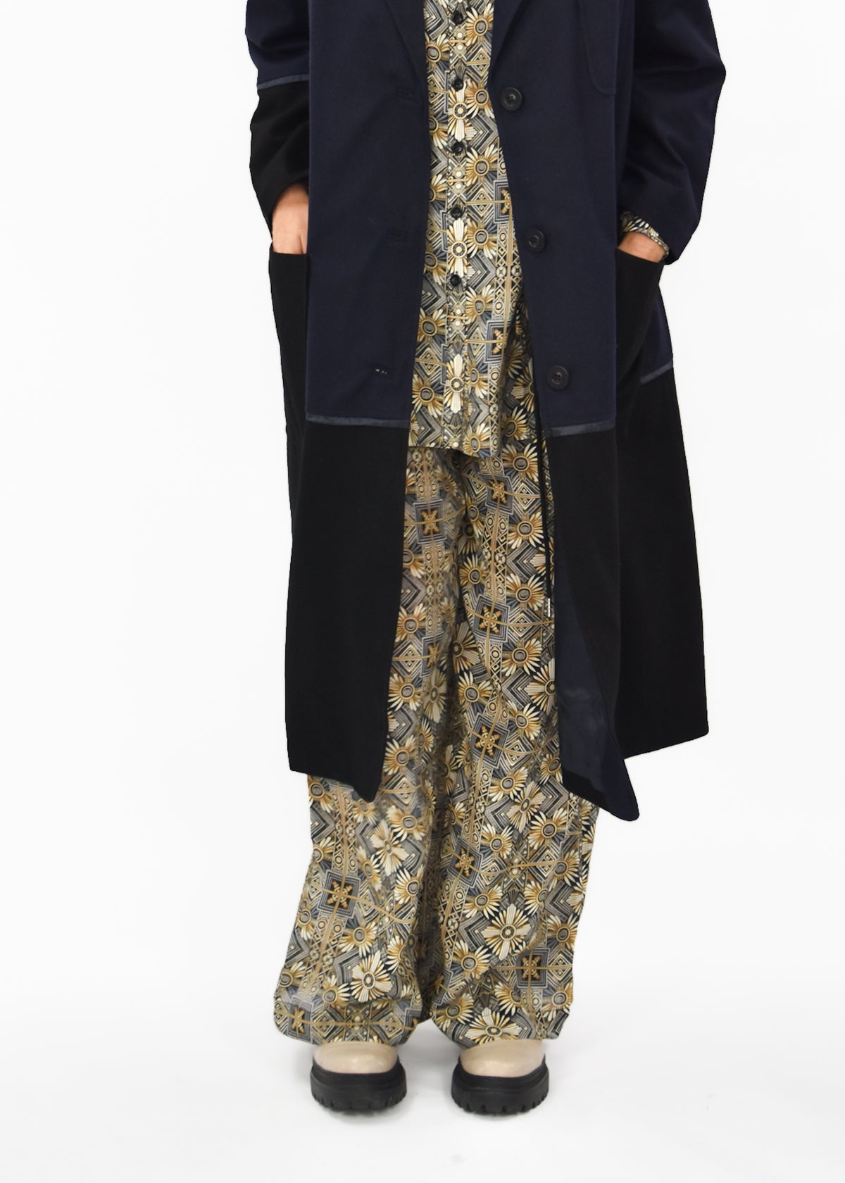 Gin Fizz Silk Pants - Tiles