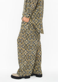 Gin Fizz Silk Pants - Tiles