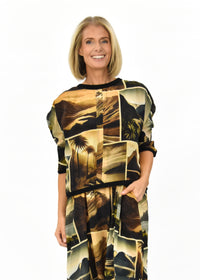 Twilight Silk Top - Mountains