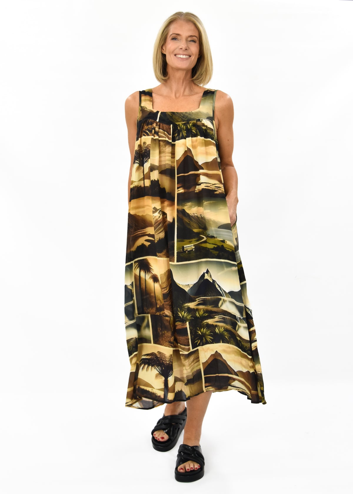Dream Silk Dress - Mountains