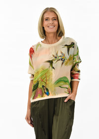 Twilight Silk Top - Birds