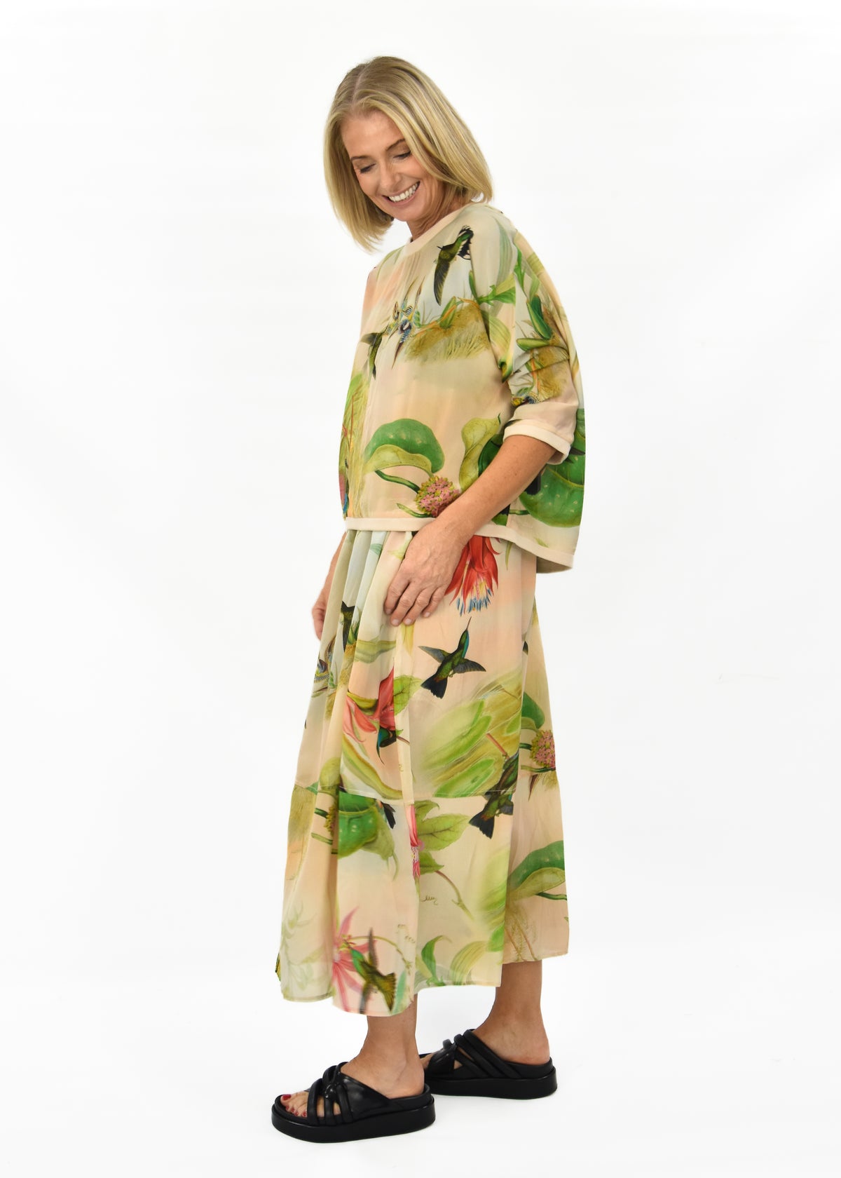 Twilight Silk Top - Birds