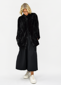 Velvet Noir Shirt Jacket