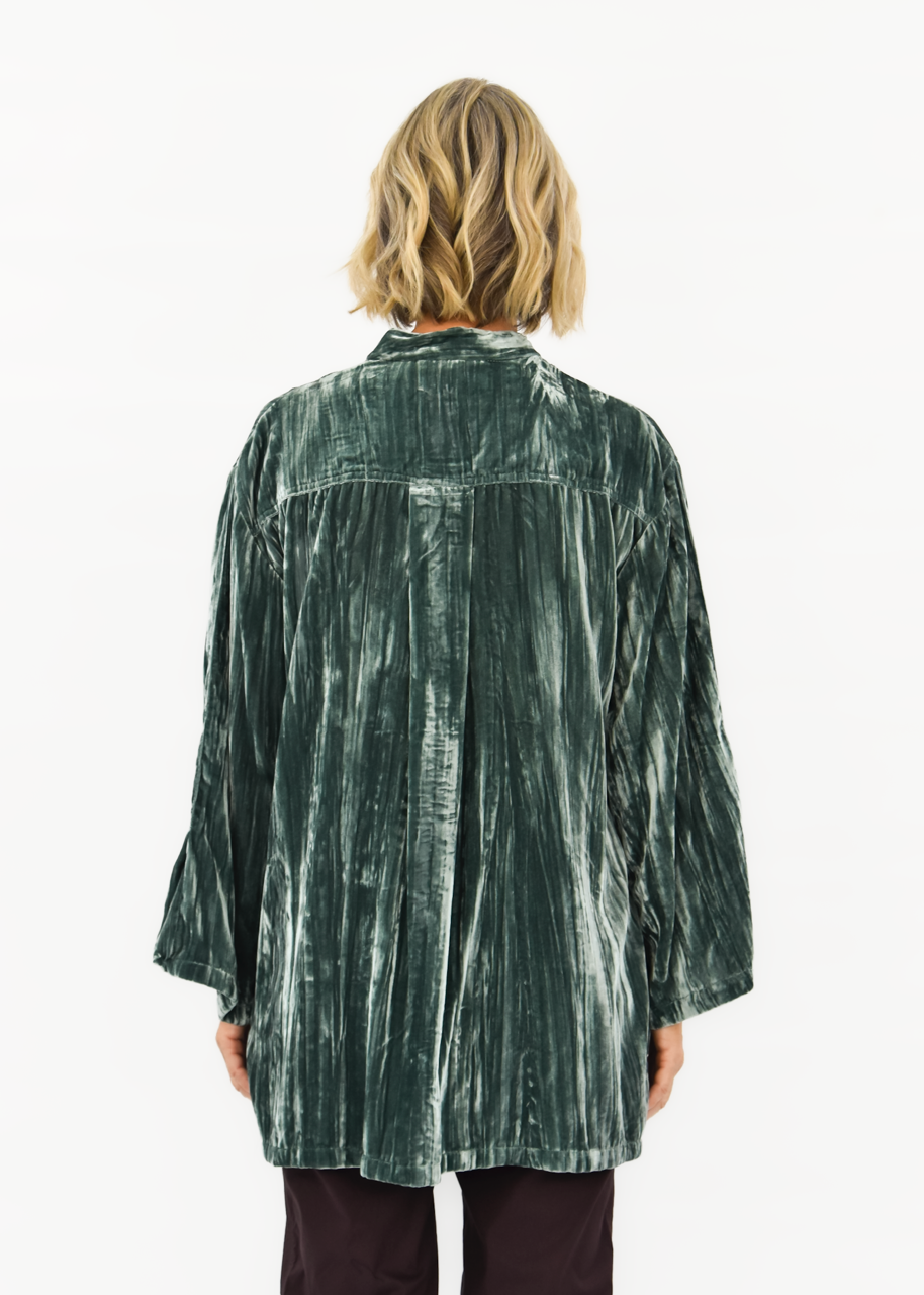 Velvet Noir Shirt Jacket
