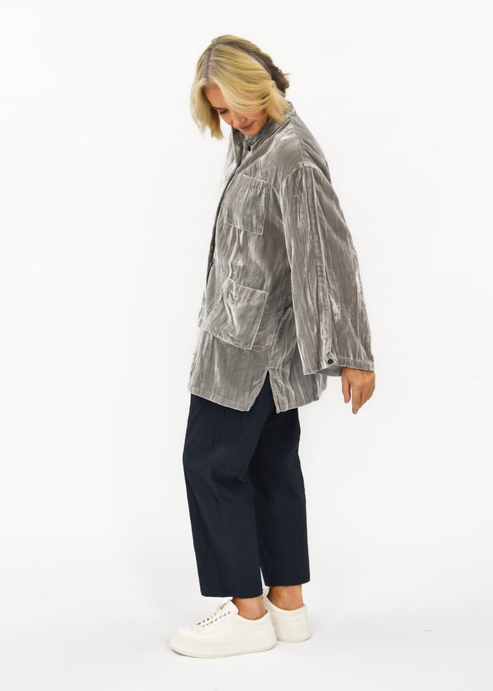 Velvet Noir Shirt Jacket