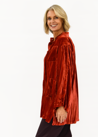 Velvet Noir Shirt Jacket