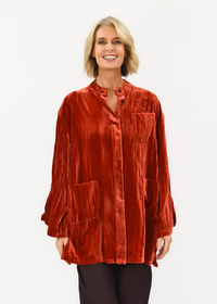 Velvet Noir Shirt Jacket