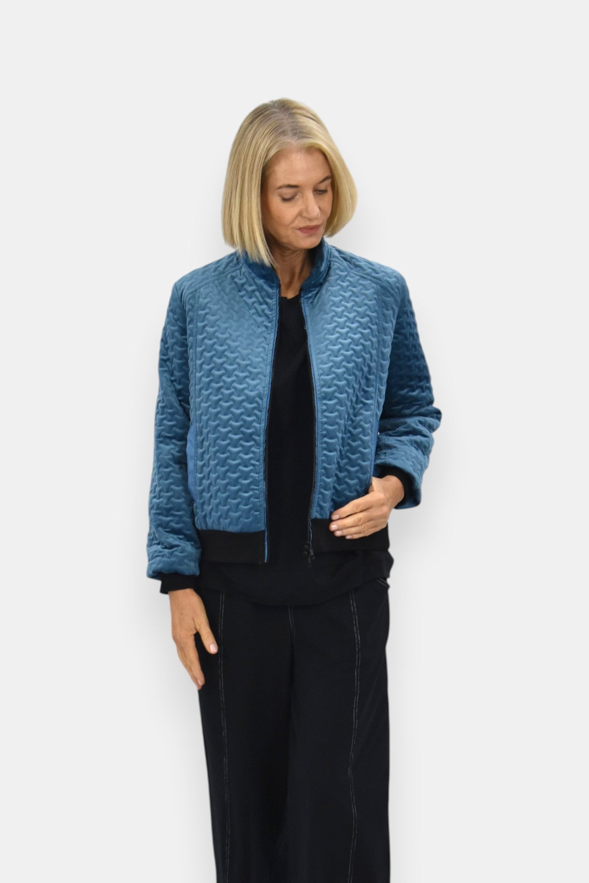 Blizzard Quilted Velvet Jacket