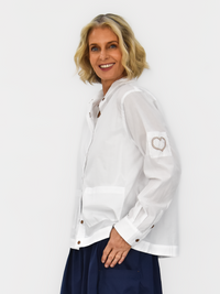 Love Bronte Shirt Jacket - White - bounce sydney