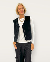 Snow Quilted Velvet Vest