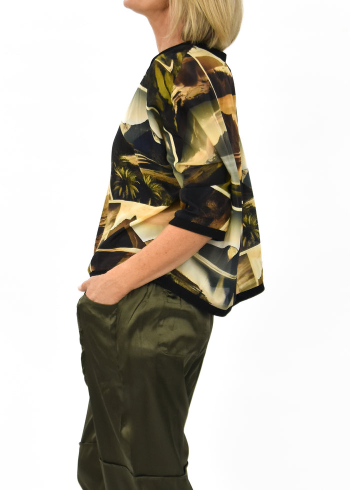 Twilight Silk Top - Mountains