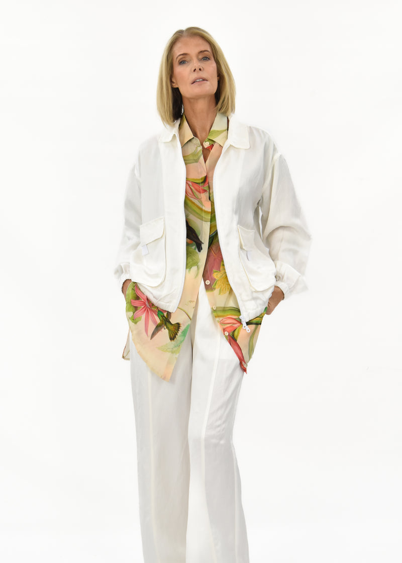 Nostalgia Silk Shirt - Birds