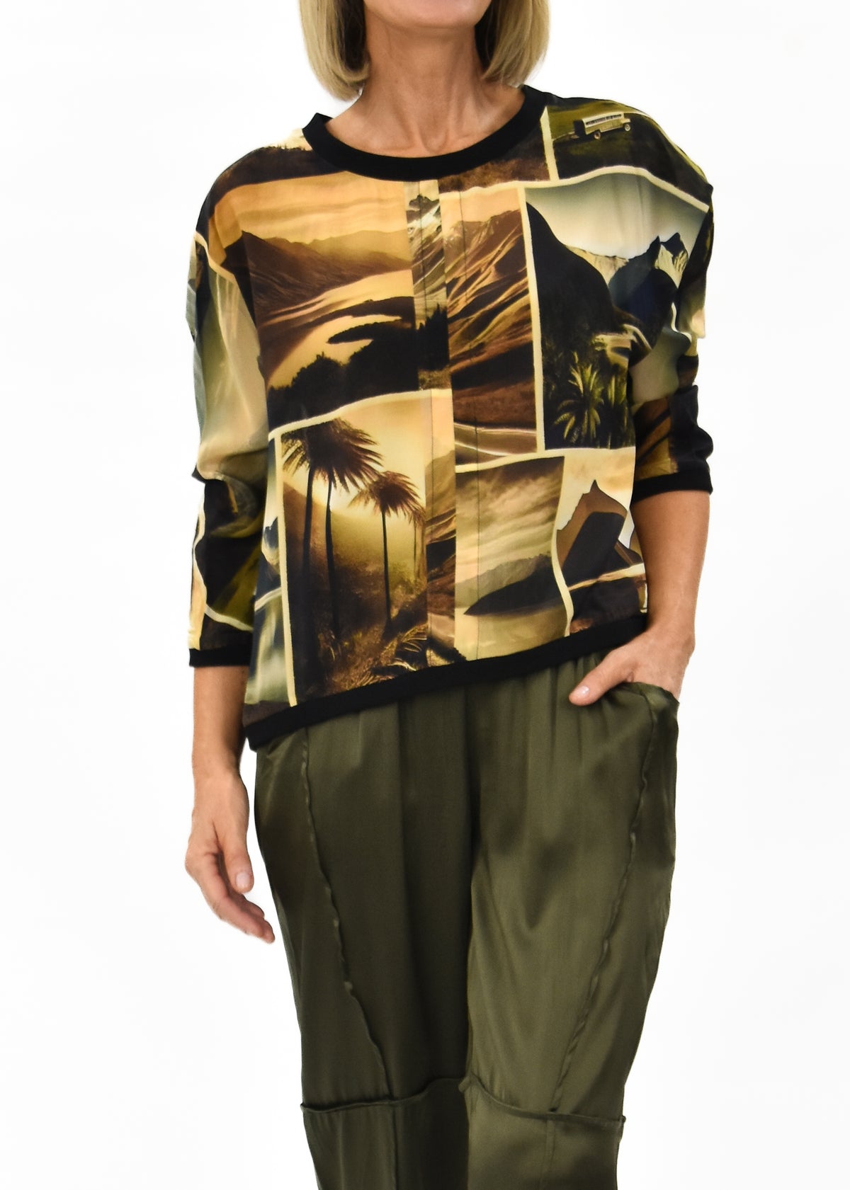 Twilight Silk Top - Mountains