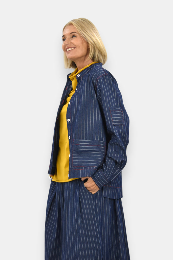 Paris Stripe Shirt Jacket