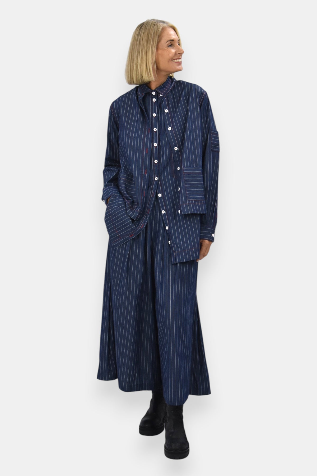 Paris Stripe Shirt Jacket