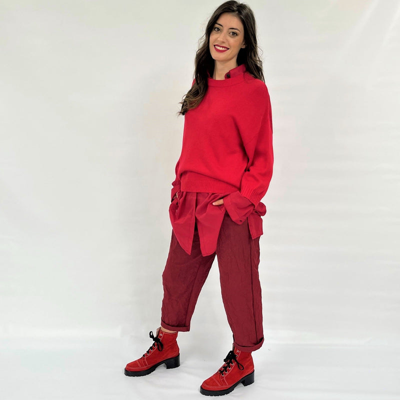 Windsor Knit Top Regal Red
